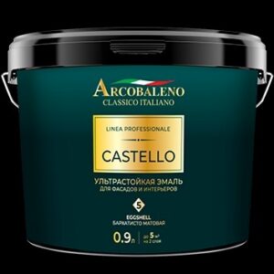 Castello 5 Eggshell ультрастойкая бархатисто матовая краска (0,9 кг) купить в Актау